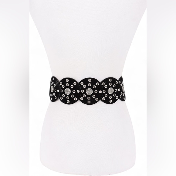 Vegan Leather Western Concho Statement Belt - Picture 7 of 7